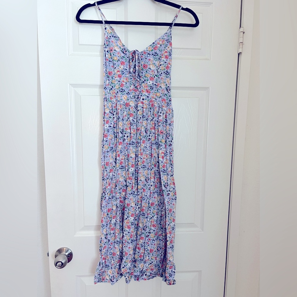 New Look Floral Midi Dress with corset detailing